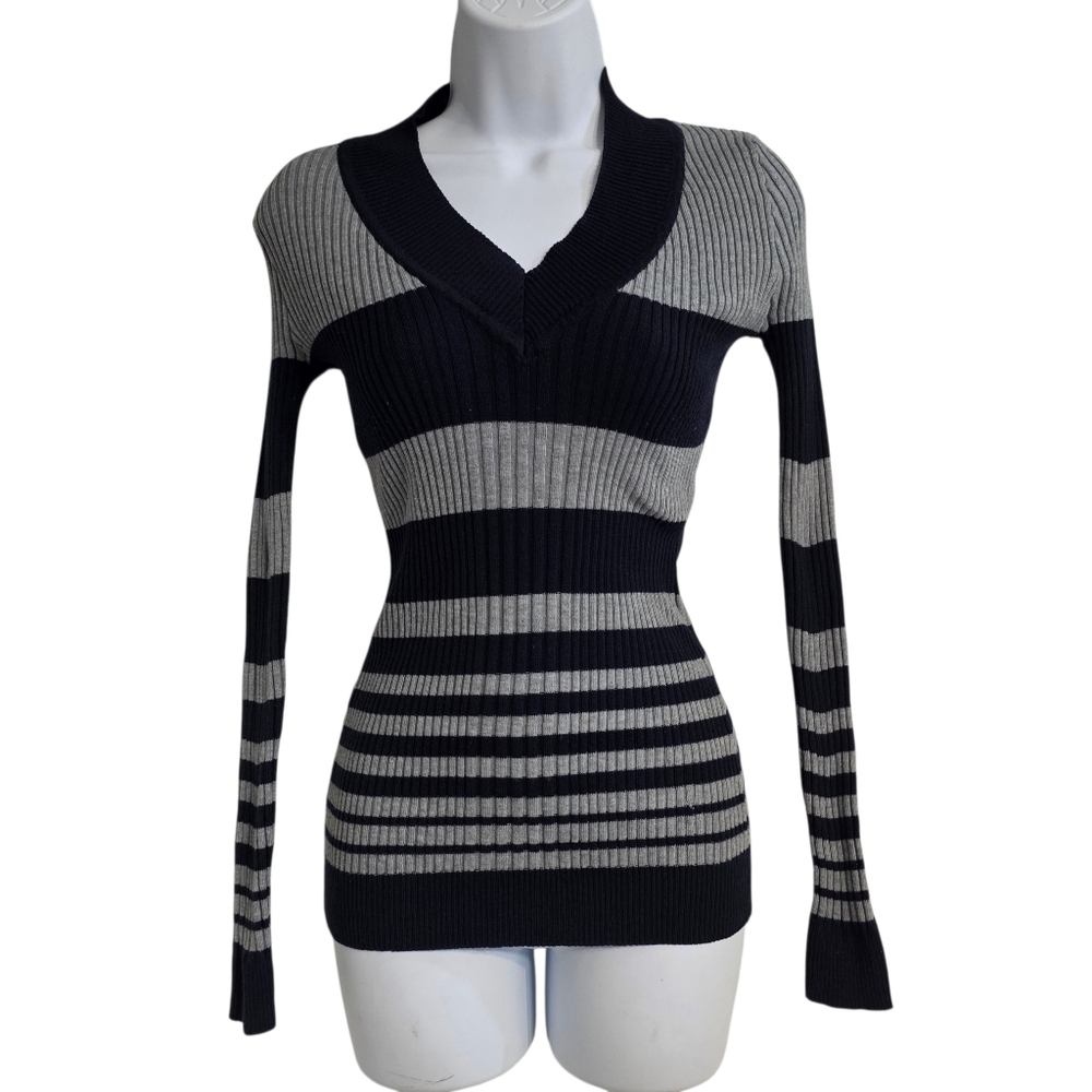 Vintage Y2K Yoki Bodycon Ribbed Knit Sweater- Small